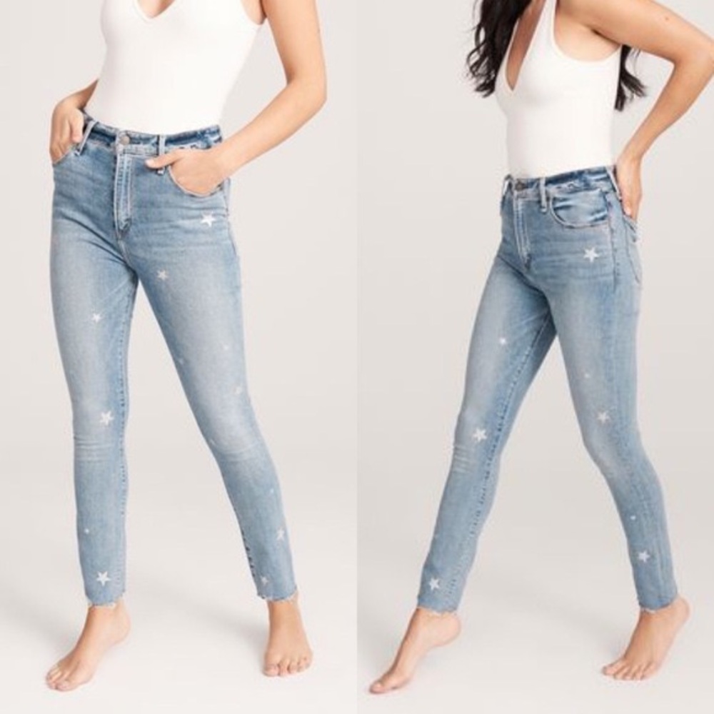 High rise Simone Ankle silver star Jeans